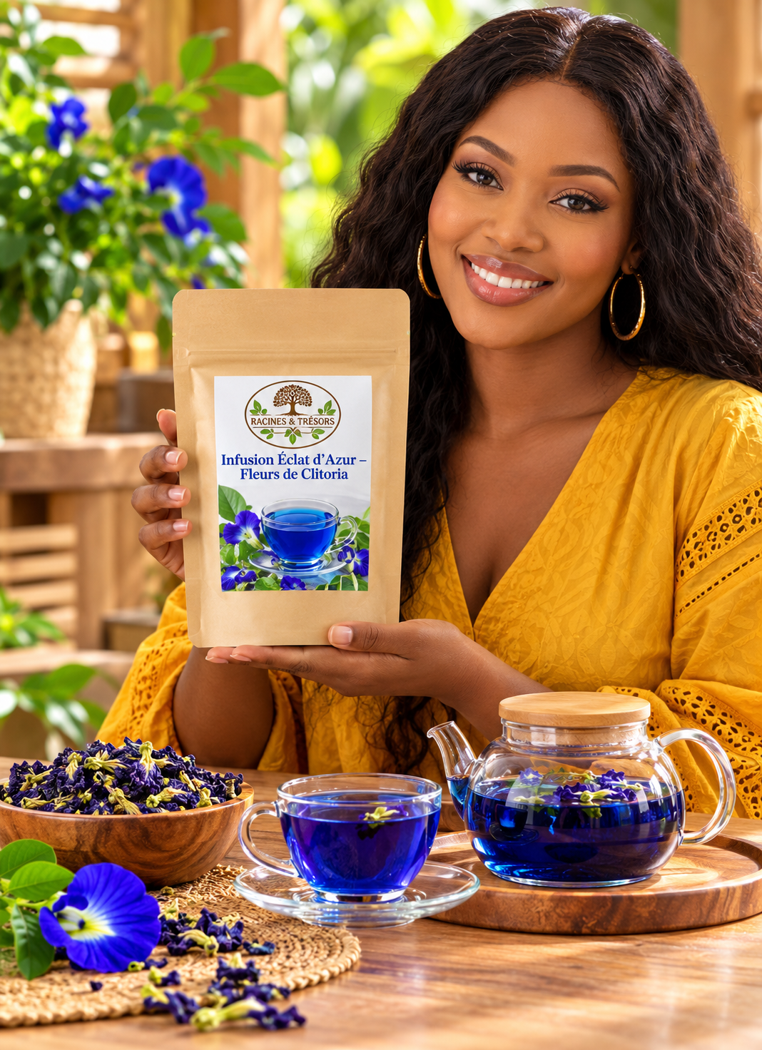 Infusion Éclat d’Azur – Fleurs de Clitoria