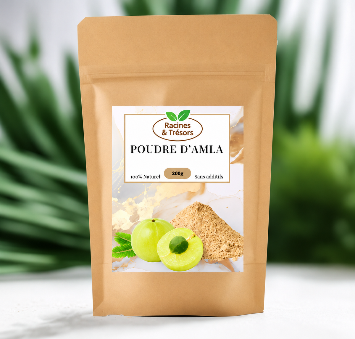 Poudre d'Amla, 200g, pour Cheveux et Peau