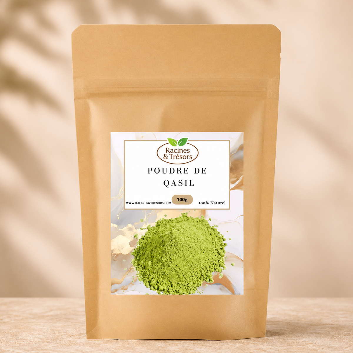 Poudre de Qasil, Soin Naturel pour Cheveux et Visage, 100g