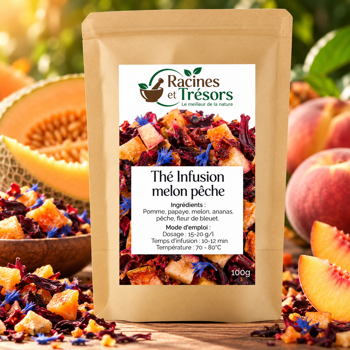Thé Infusion melon pêche
