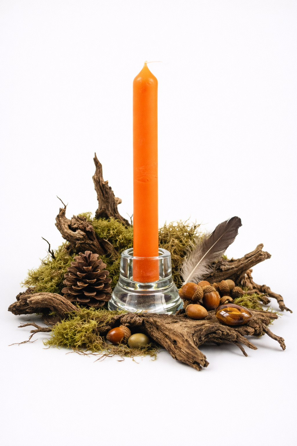 Bougie Orange Spirituelle — Énergie & Réussite