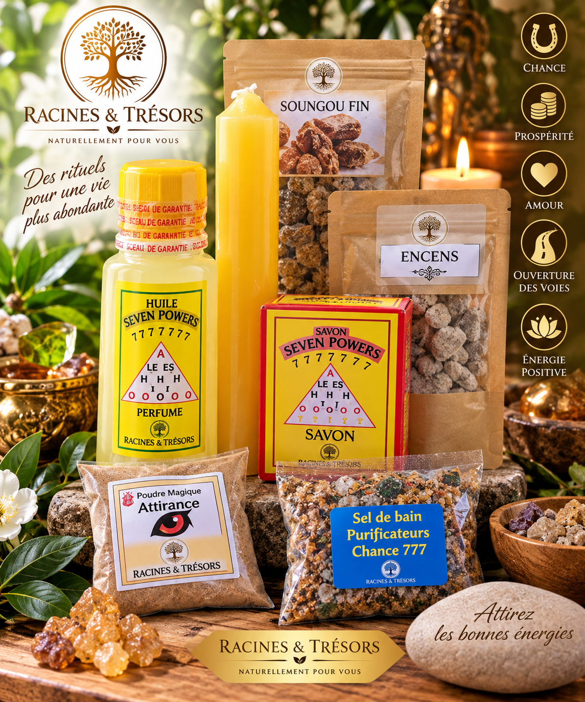 Kit Spirituel Seven Powers 777 – Chance & Attraction