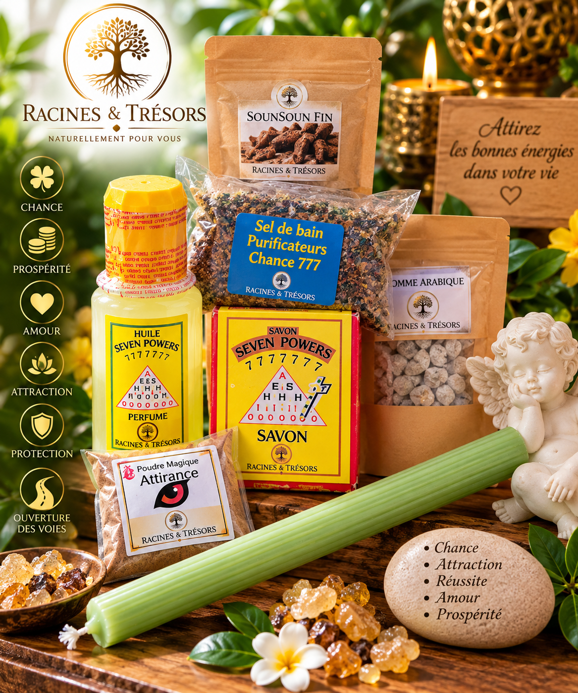 Kit Spirituel Seven Powers 777 – Chance & Ouverture des Voies