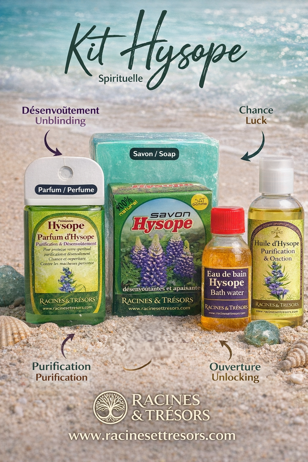 Kit Spirituel Hysope — Déblocage, Purification & Chance