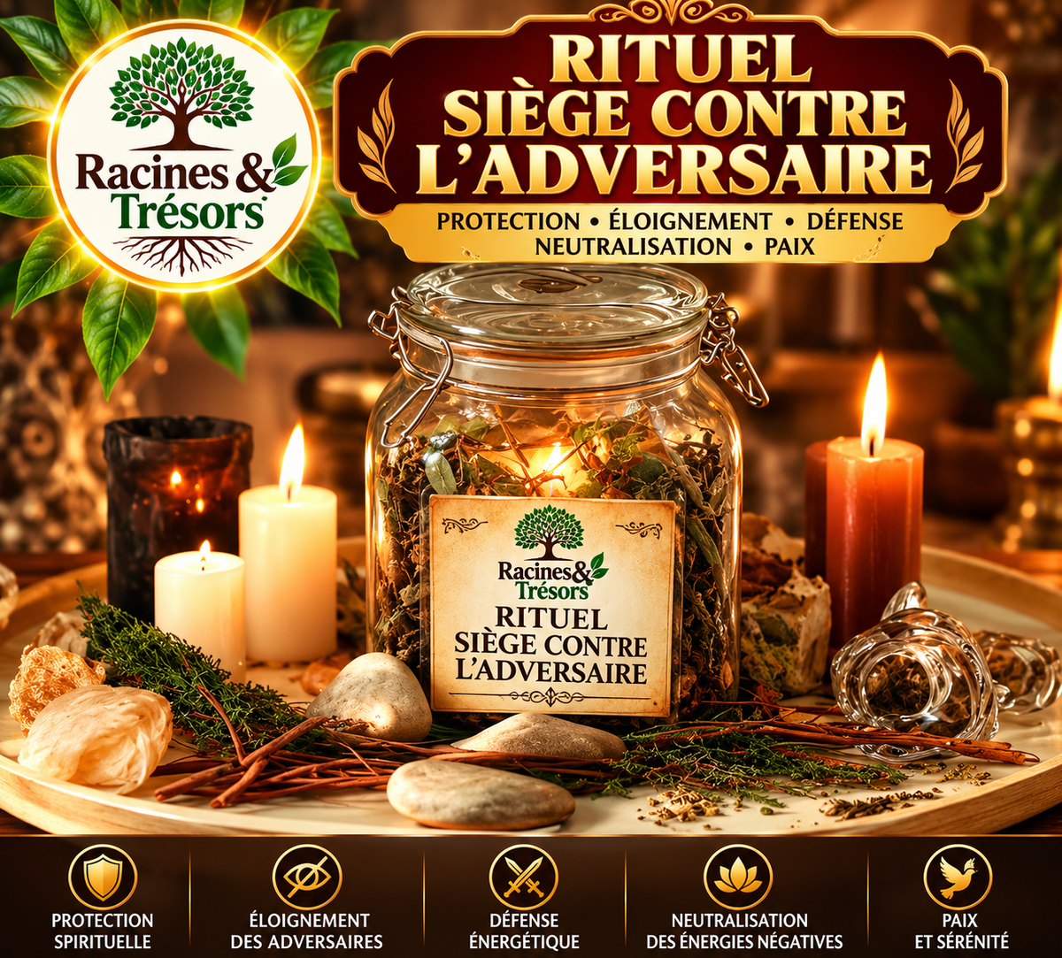 Kit rituel de protection et d’apaisement – Éloignement symbolique