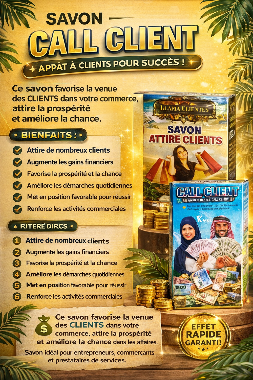 Savon Spirituel Attire Clients — Succès Commercial & Attraction de Clientèle