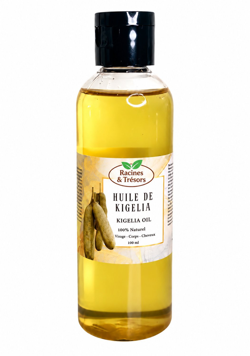 Huile de Kigelia Africana, 100ml, Huile Raffermissante Corps, Soin Naturel pour Poitrine, Hanches et Fessiers