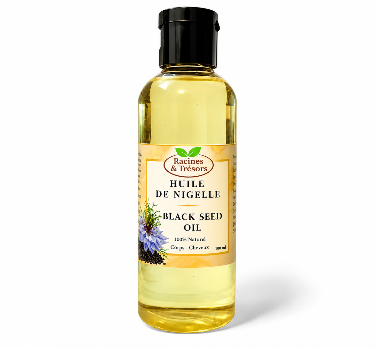 HUILE DE NIGELLE -100ML- Pure et Naturelle - Soin pour Cheveux, Cuir chevelu, Corps, Peau.