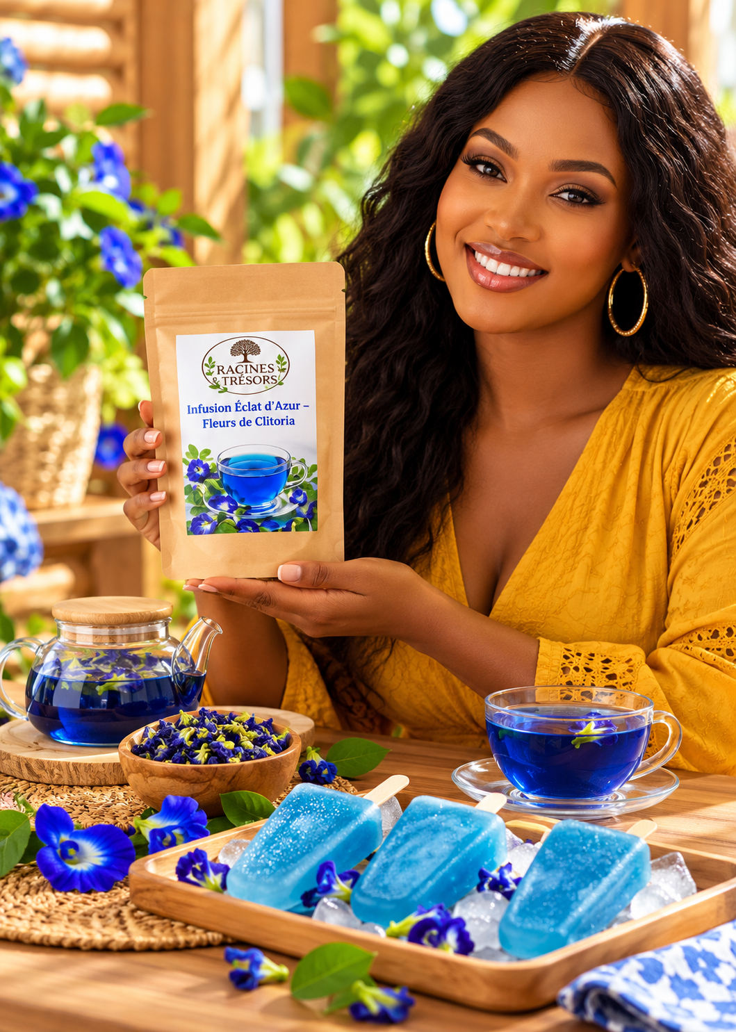 Infusion Éclat d’Azur – Fleurs de Clitoria