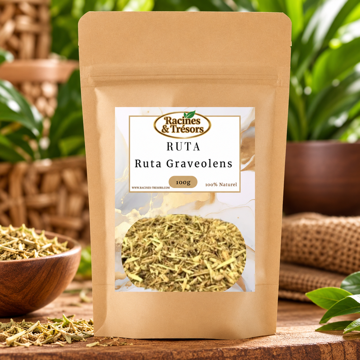 🌿 Feuilles de Ruta en Poudre – 100g | 100% Naturelles & Pures | Figel | Plante Traditionnelle pour Infusions, Usages Bien-être & Rituels