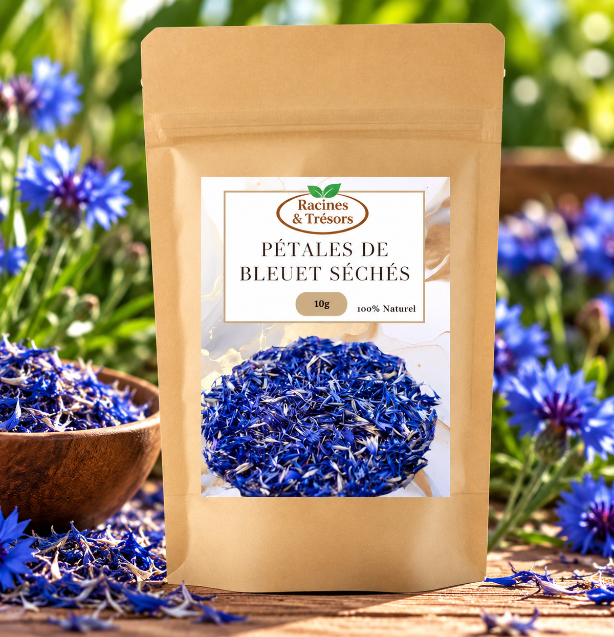 Pétales de Bleuets Séchés – 10g | 100% Naturels & Comestibles | Pour Décorations Culinaires, Infusions, Pâtisseries & DIY