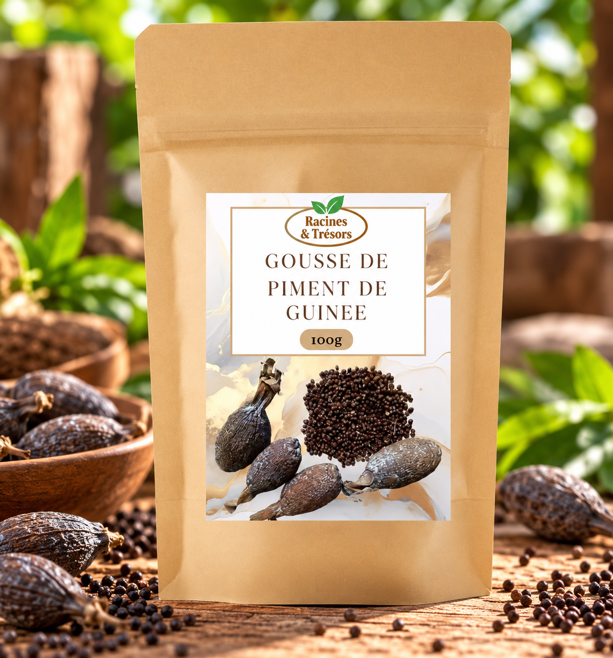 Gousse de piment de Guinée - Maniguette - Graines de Paradis