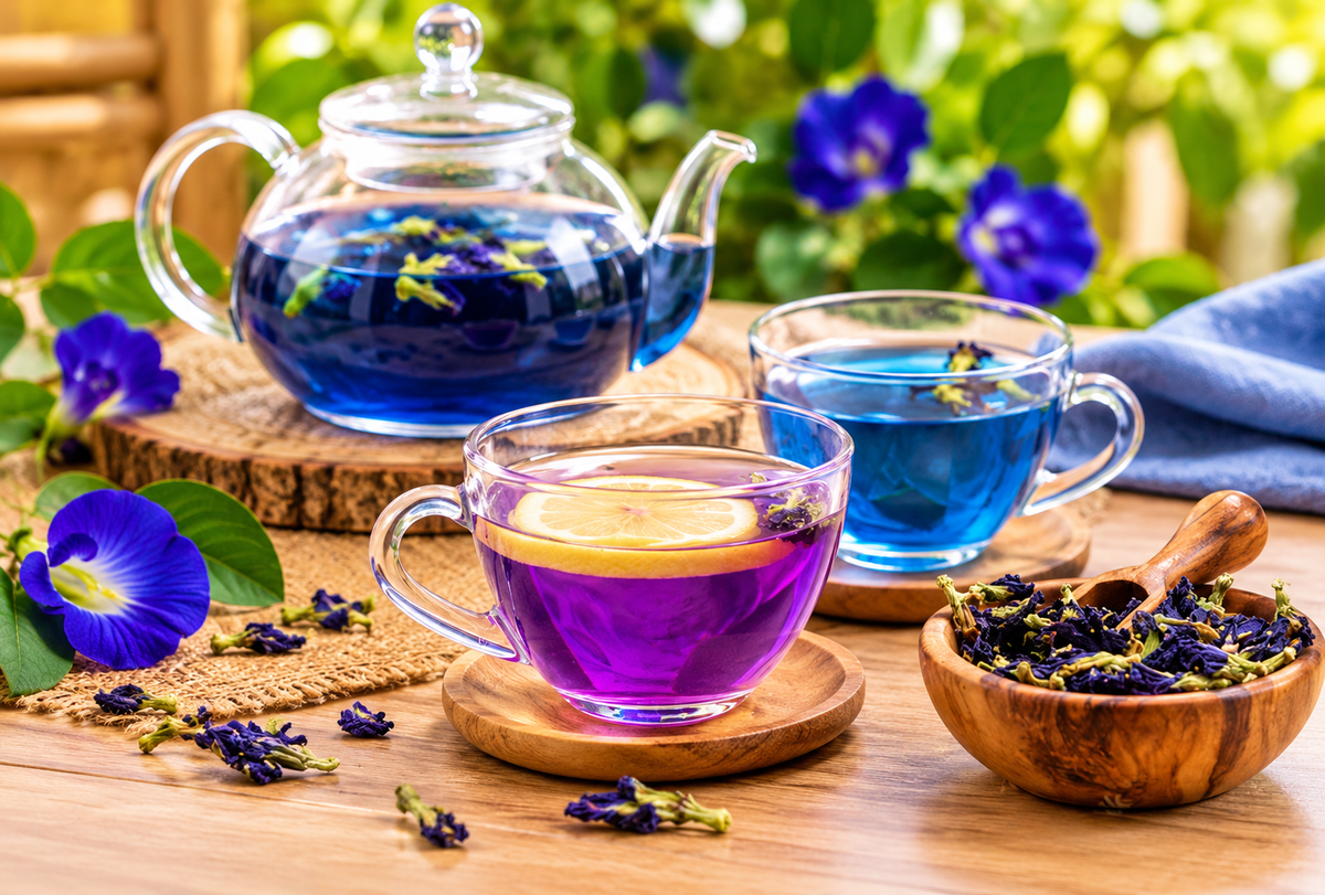 Infusion Éclat d’Azur – Fleurs de Clitoria