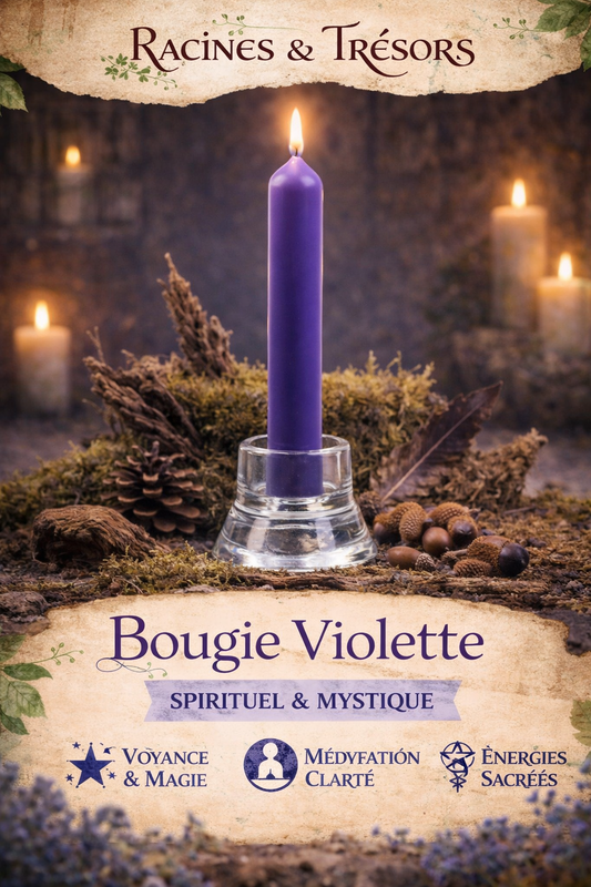Bougie Violette Spirituelle — Éveil & Protection