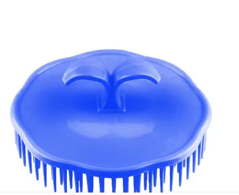 Brosse Cheveux SIBEL — Brosse Ronde Plate Massage — Plastique bleue