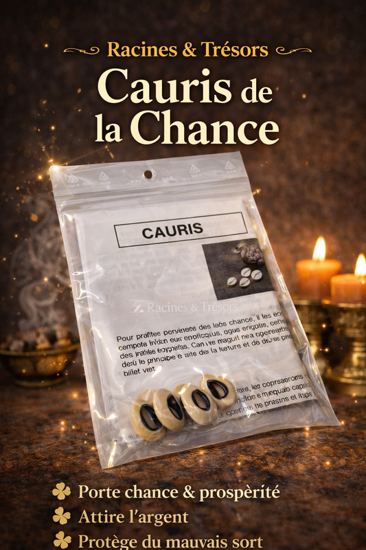 Cauris de la Chance (lot de 4) — Porte-Bonheur de Prospérité