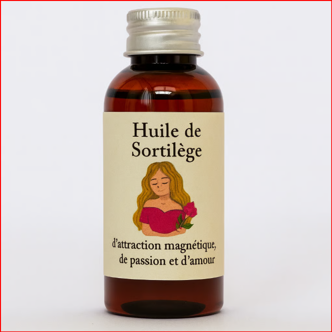 Huile de Sortilège d’Attraction, Passion & Amour – Magnétisme & Séduction 30 ml