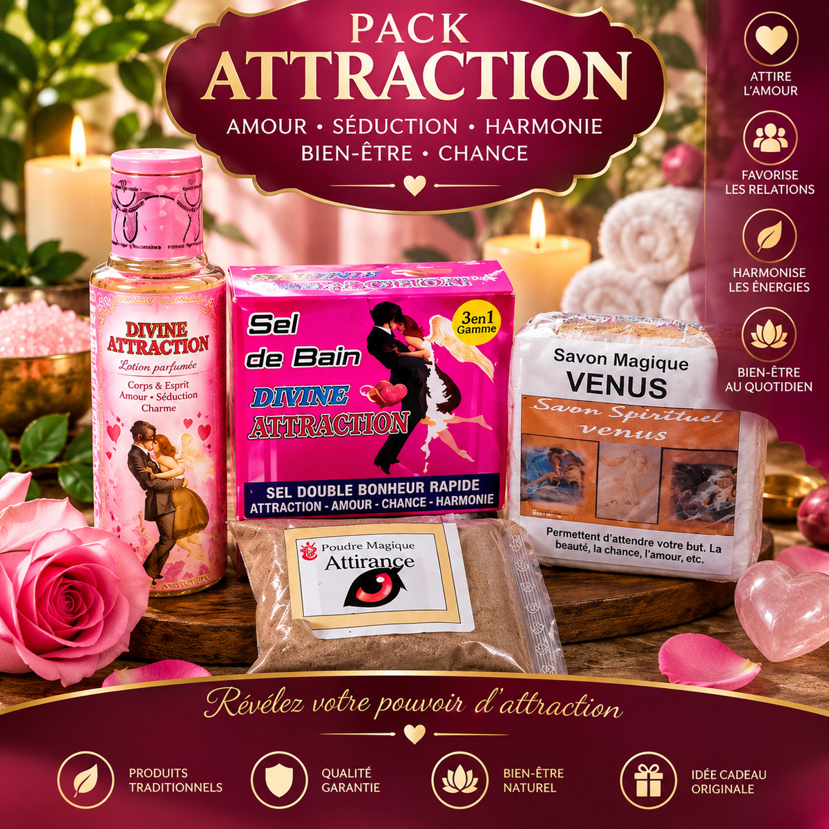 Pack Attraction – Charme, Amour & Confiance en Soi