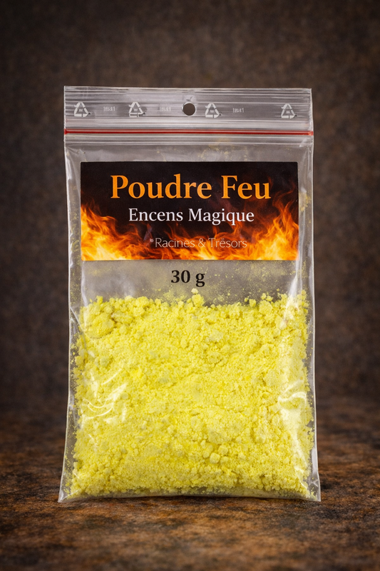 Poudre FEU — Encens Magique — Protection & Purification Spirituelle
