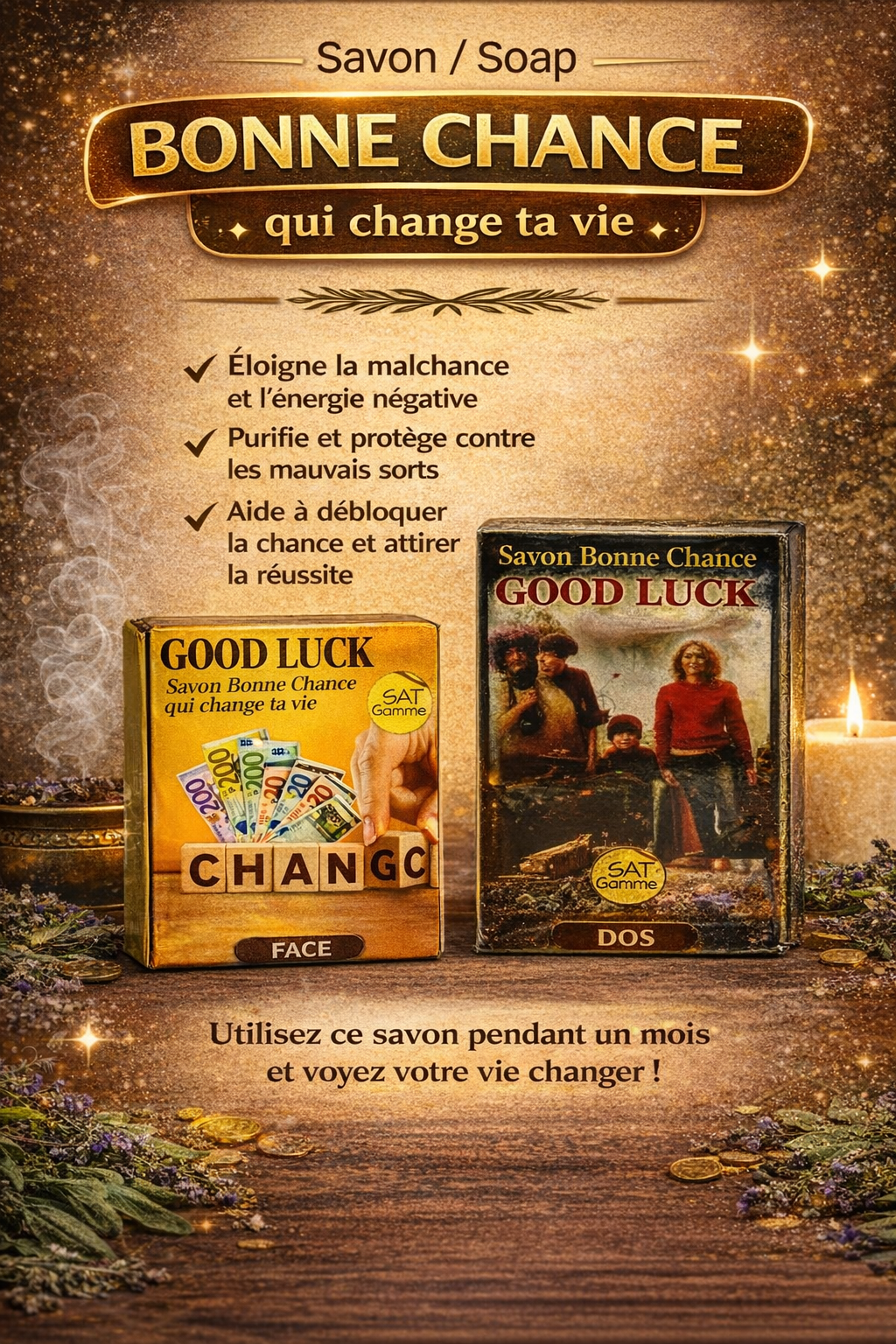 Savon Spirituel GOOD LUCK — Chance, Amour & Prospérité
