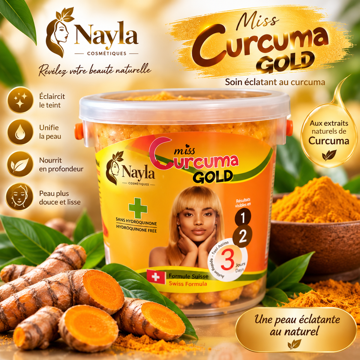 Miss Curcuma Gold – Exfoliant Corps au Curcuma